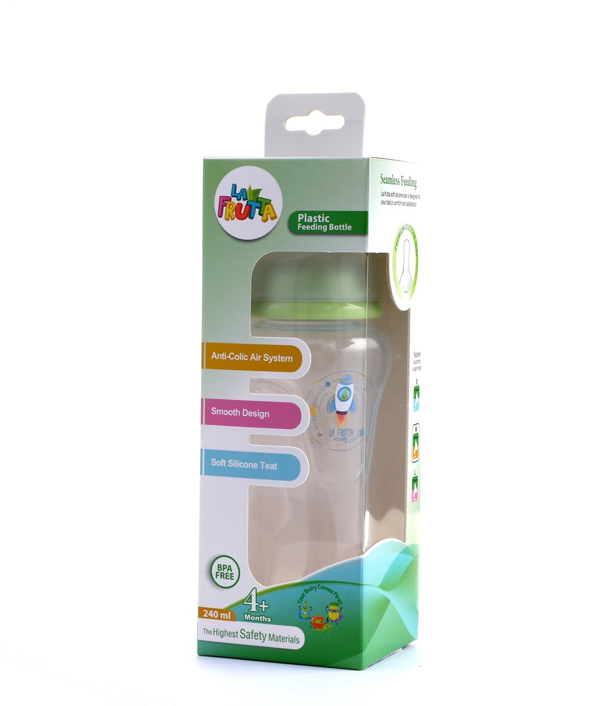 La Frutta PP Comfort Feeding Bottle 240ml +4Months - Green