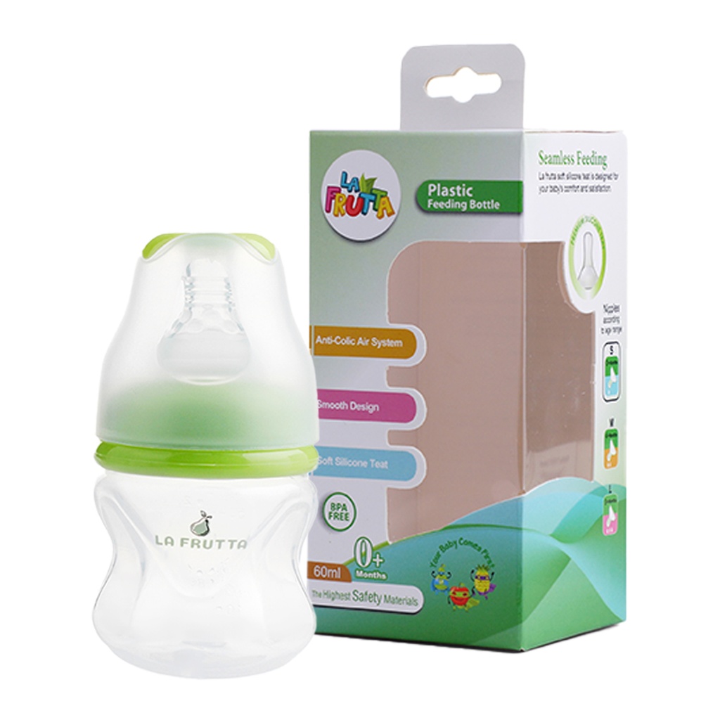 La Frutta PP Comfort Feeding Bottle 60ml +0Months - Green