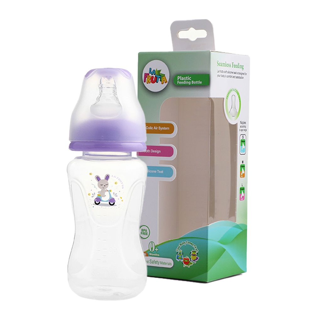 La Frutta PP Comfort Feeding Bottle 160ml +0Months - Purple