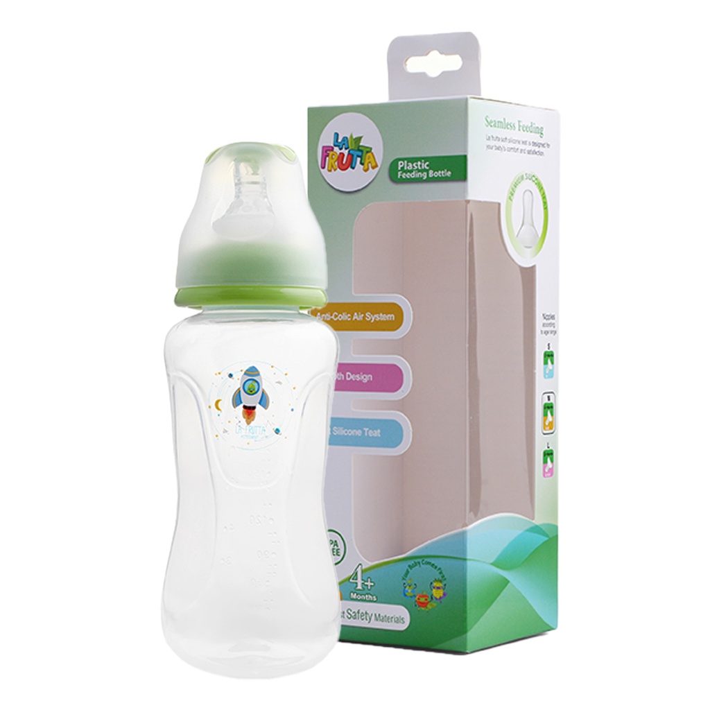 La Frutta PP Comfort Feeding Bottle 240ml +4Months - Green