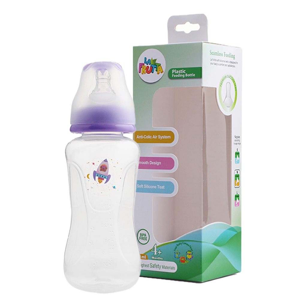 La Frutta PP Comfort Feeding Bottle 240ml +4Months - Purple