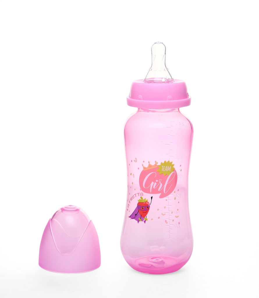 La Frutta Pink & Blue PP Feeding Bottle 240ml +4Months - Pink