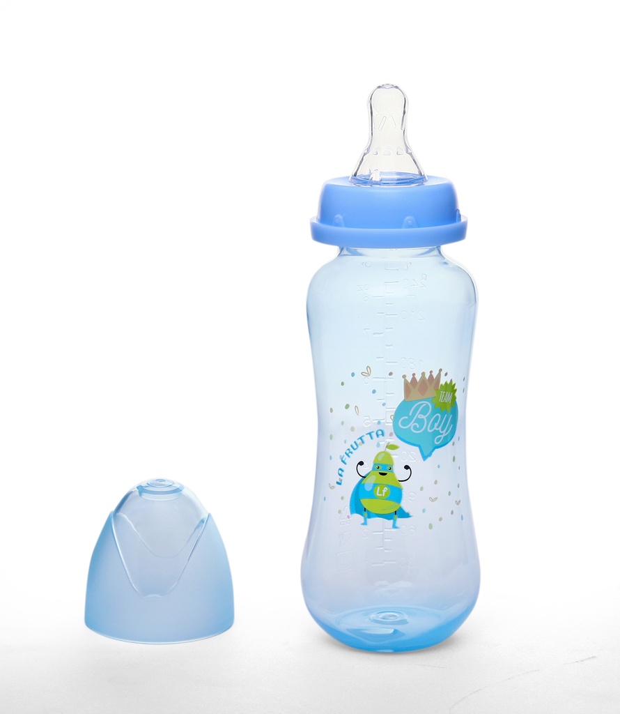 La Frutta Pink & Blue PP Feeding Bottle 240ml +4Months - Blue