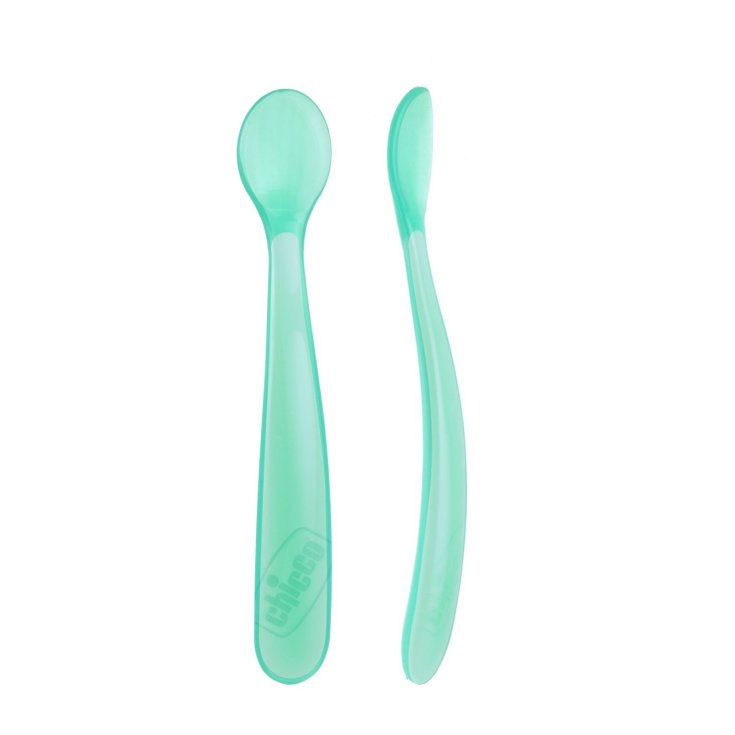 Chicco Soft Silicone Spoon - Blue