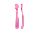 Chicco Soft Silicone Spoon - Pink