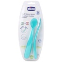 Chicco Soft Silicone Spoons - Blue