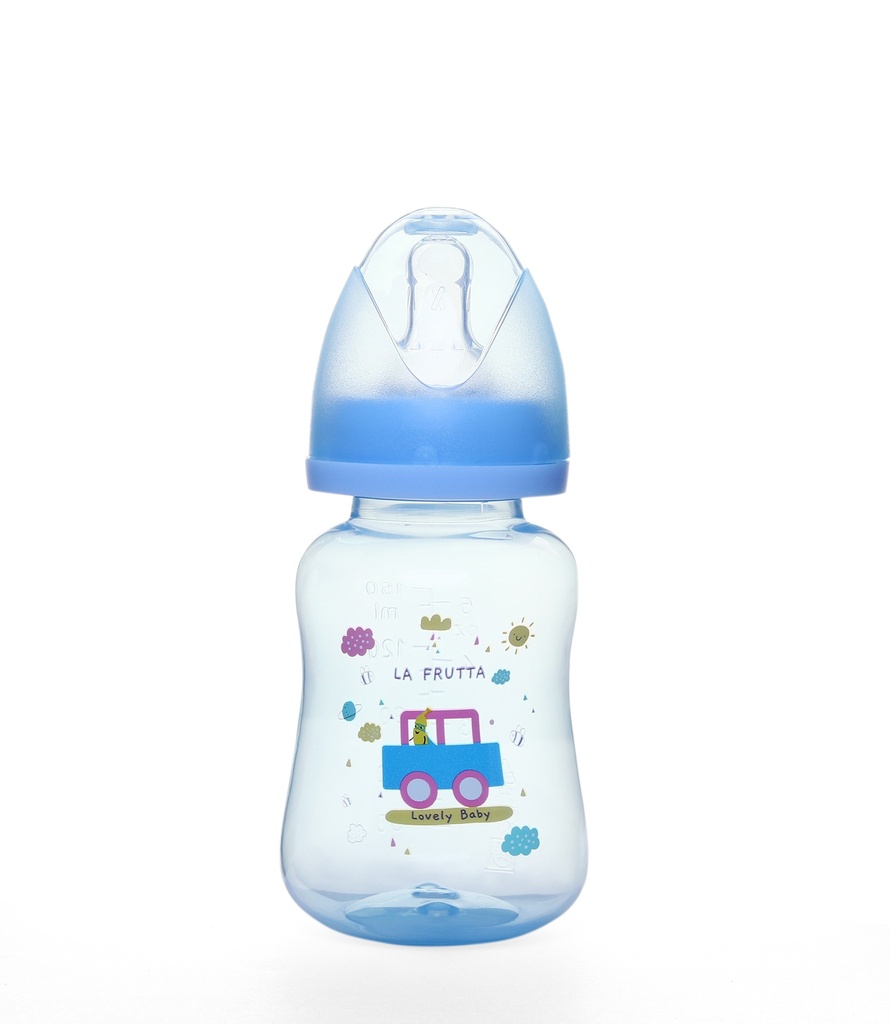 La Frutta Pink & Blue PP Feeding Bottle 150ml 0-6Months - Blue