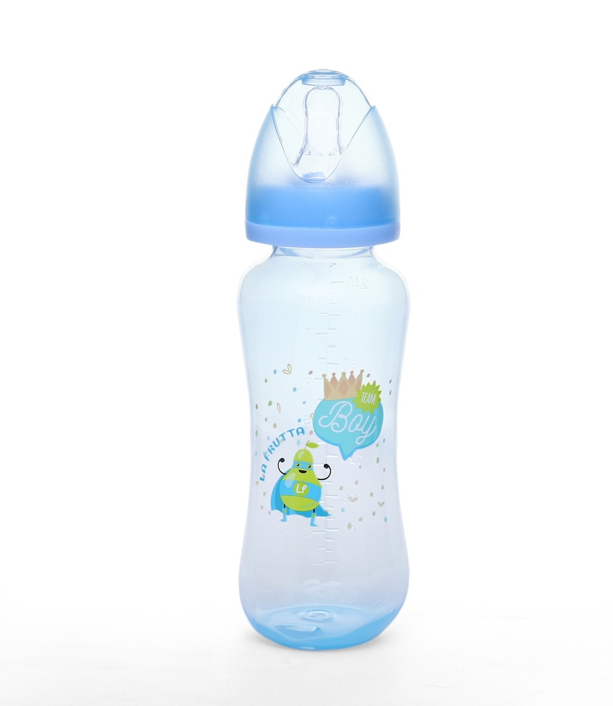 La Frutta Pink & Blue PP Feeding Bottle 240ml +4Months - Blue