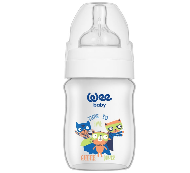 Wee Baby Classic Wide Neck Feeding Bottle 150ml - White