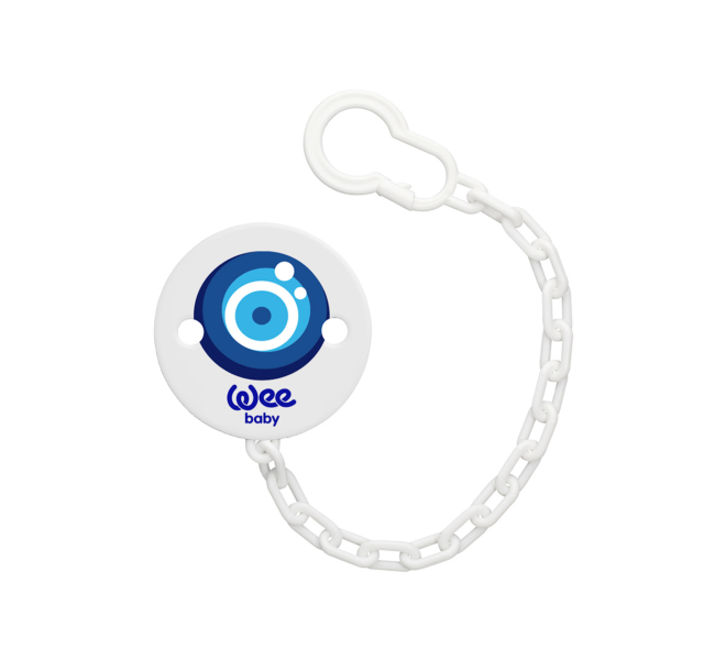 Wee Baby Patterned Soother Chain - Evil Eye