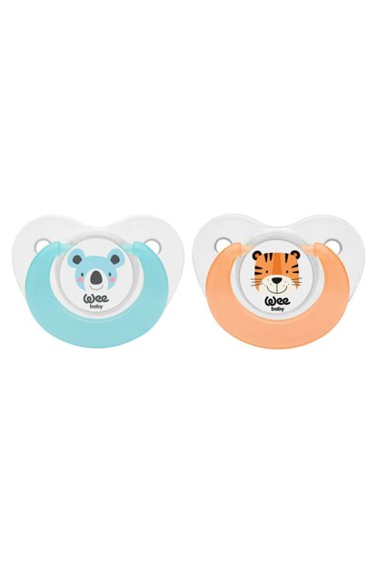 Wee Baby Double Fun Animals Soother 0-6Months - Blue