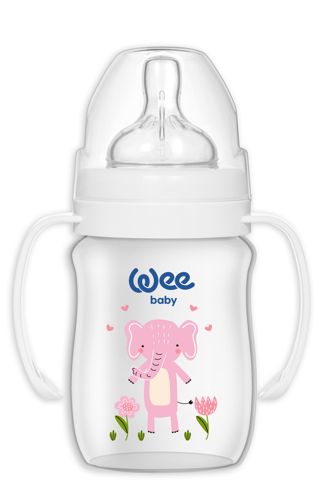 Wee Baby Safari PP Feeding Bottle with Handle 150 ml
