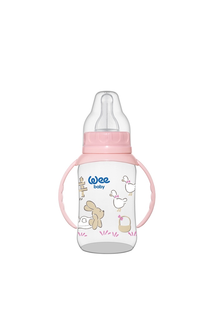 Wee Baby PP Feeding Bottle With Grip 150 ml 6-18Months - Pink