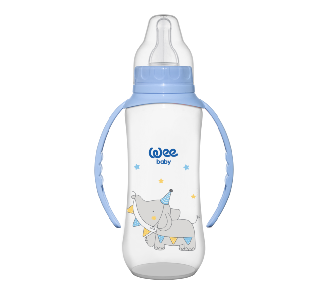 Wee Baby PP Feeding Bottle With Grip 270 ml 6-18Months - Blue