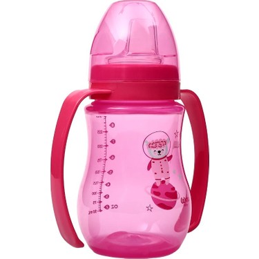 Wee Baby Non-Spill Cup With Grip 250 ml +6Months - Pink