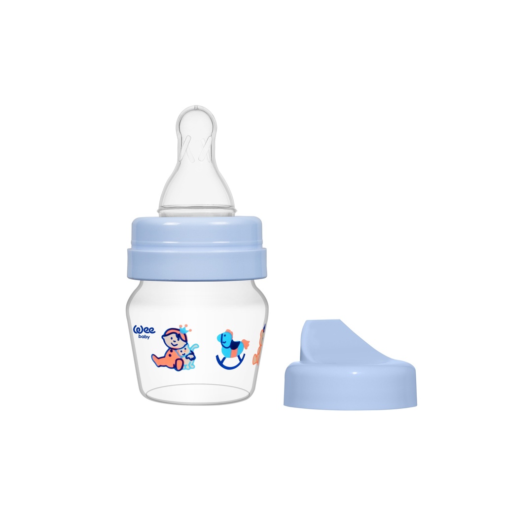 Wee Baby Mini PP Sippy Bottle Set 30 ml 0-6Months - Blue