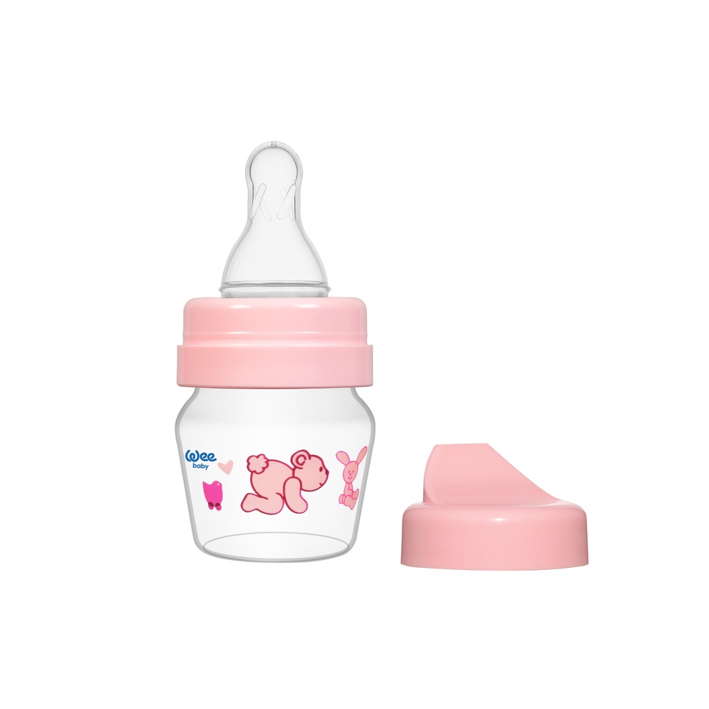 Wee Baby Mini PP Sippy Bottle Set 30 ml 0-6Months - Pink