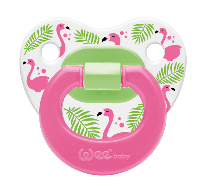 Wee Baby Patterned Pacifier 0-6Months - Pink