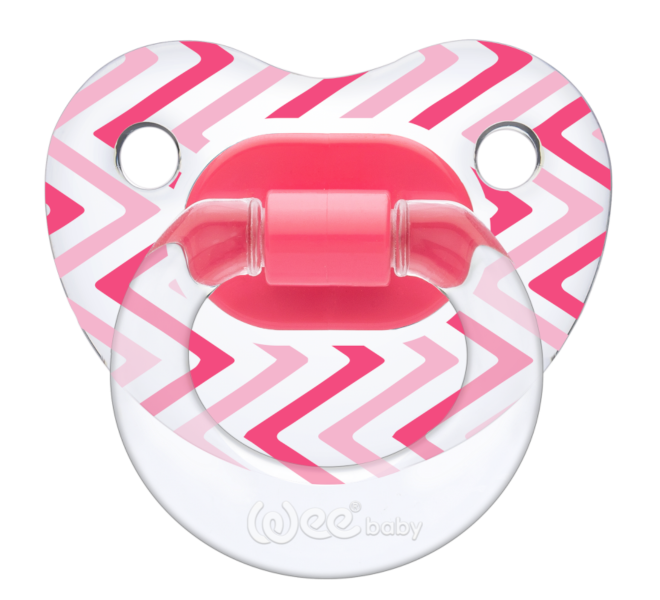 Wee Baby Transparent Pacifier 0-6Months - Pink