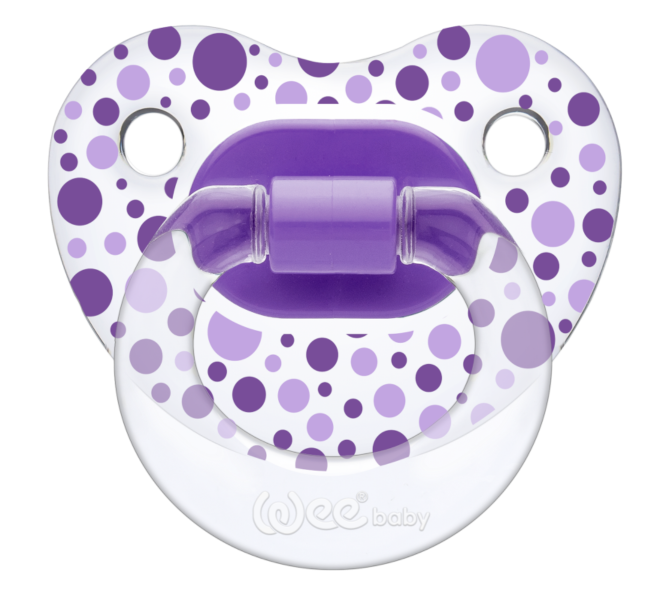 Wee Baby Transparent Pacifier 0-6Months - Purple