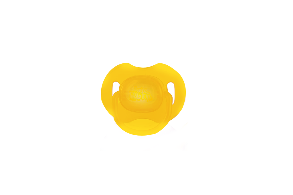 La Frutta Pacifier with Cover 0-6Months Infinity Shape - Yellow 