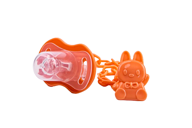 La Frutta Pacifier with Holder and Cover 0-6Months - Orange