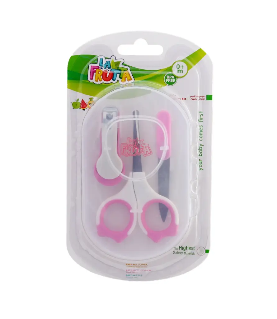 La Frutta Nail Scissors & Clipper Set with case - Pink