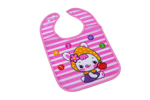 La Frutta PVC Baby Bib with Pocket - Pink