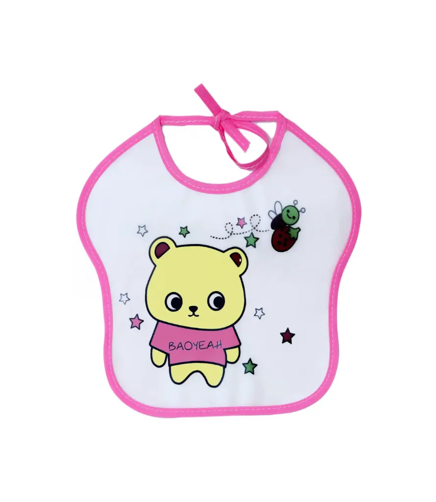 La Frutta PVC Small Baby Bib - Pink