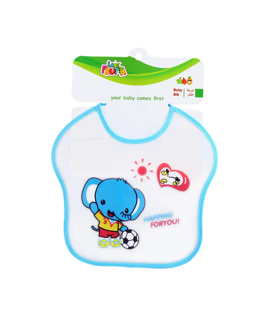 La Frutta PVC Small Baby Bib - Blue