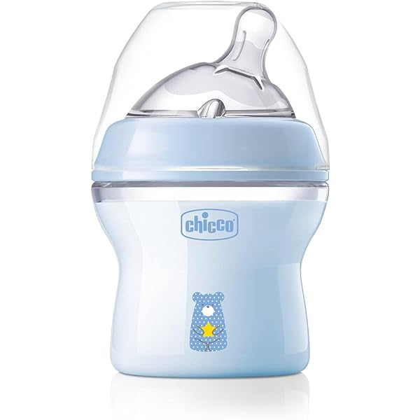 Chicco Plastic Natural Feeding Bottle 0-6Months 150ml - Blue
