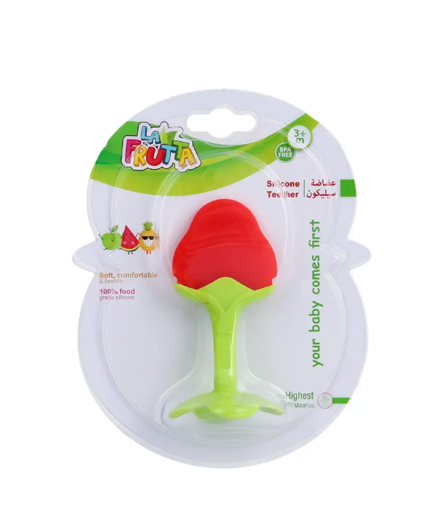 La Frutta Silicone Teether Fruit shaped - Red