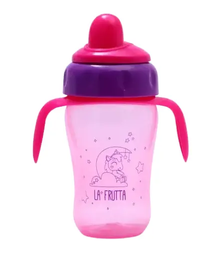 [22414] La Frutta Sippy Cup with Handles 270ml +8 Months - Pink