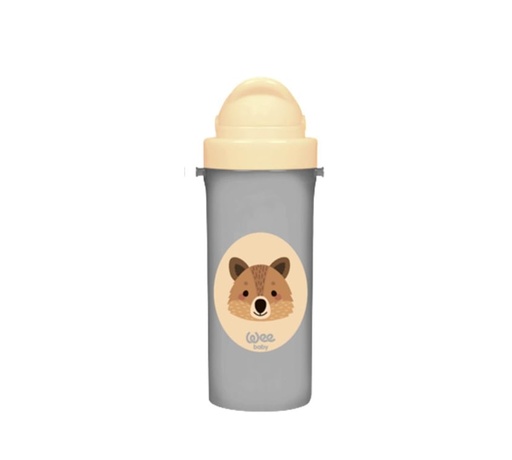 [WEE395-] Wee Baby Friends Silicone Straw Cup +6months 300ml - Grey