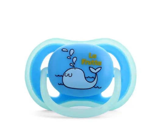 [22262] La Frutta Pacifier Glow in The Dark with Cover 0-6M - Blue