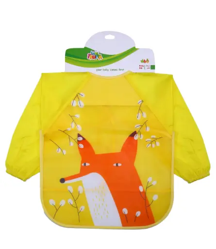 [22677-] La Frutta PVC Baby Bib with Sleeves - Yellow