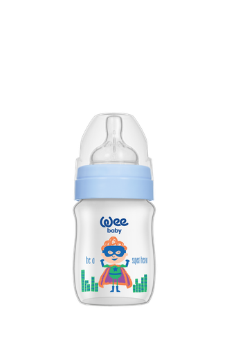 [6222027109991] Wee Baby Classic Wide Neck Feeding Bottle 150ml - Blue