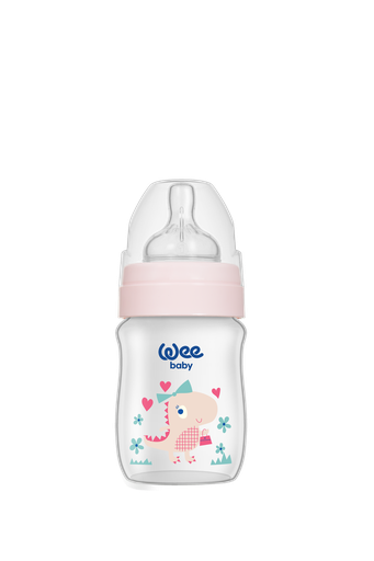 [6222027101896] Wee Baby Classic Wide Neck Feeding Bottle 150ml - Pink