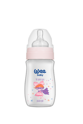 [6222027110003] Wee Baby Classic Wide Neck Feeding Bottle 250ml - Pink