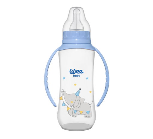 [8690797107451] Wee Baby PP Feeding Bottle With Grip 270 ml 6-18Months - Blue