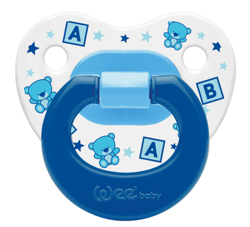 [6222027102695] Wee Baby Patterned Soother 0-6Months - Blue