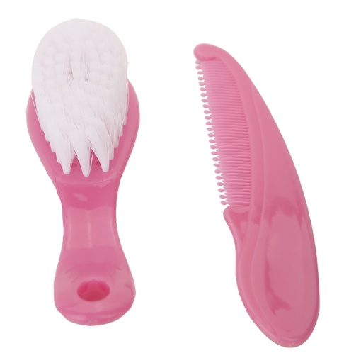 [6222027106839] La Frutta Comb& Brush Set - Pink