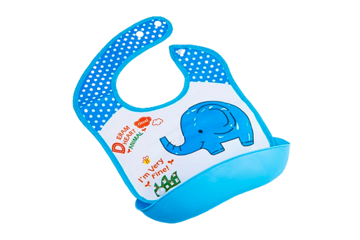 [6222027107423] La Frutta Baby Bib With Pocket - Blue